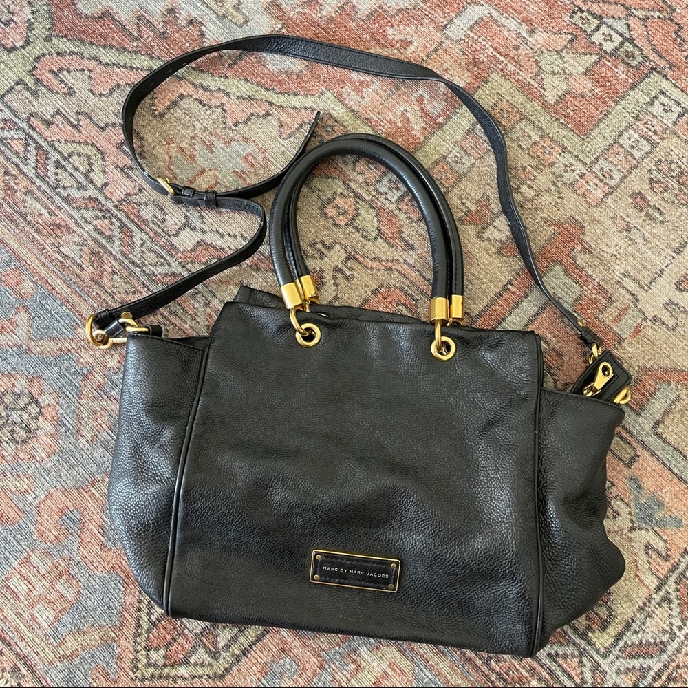 Black Marc by Marc jacobs bag with pebbled leather and shoulder strap